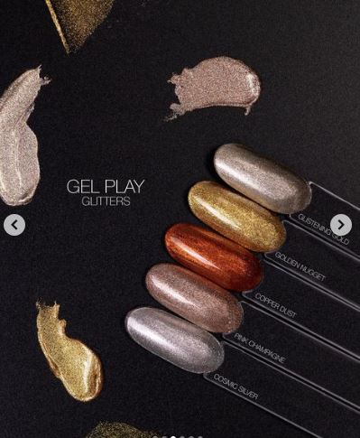 UV/LED GEL PLAY - GLITTER GOLDEN NUGGET 4gm