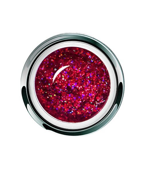 UV/LED GEL PLAY - GLITTER RASPBERRY DAZZLE 4gm             