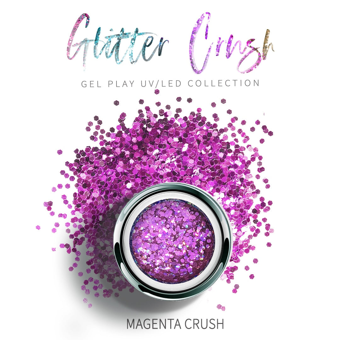 UV/LED GEL PLAY - GLITTER MAGENTA CRUSH 4gm   