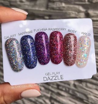 UV/LED GEL PLAY - GLITTER RASPBERRY DAZZLE 4gm